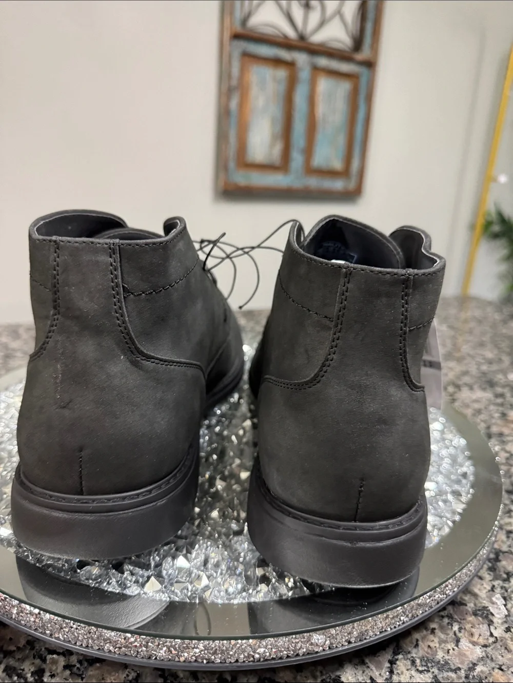 Nautica Men's Black Chukka Boot - Sleek Lace-Up Casual NEW 13